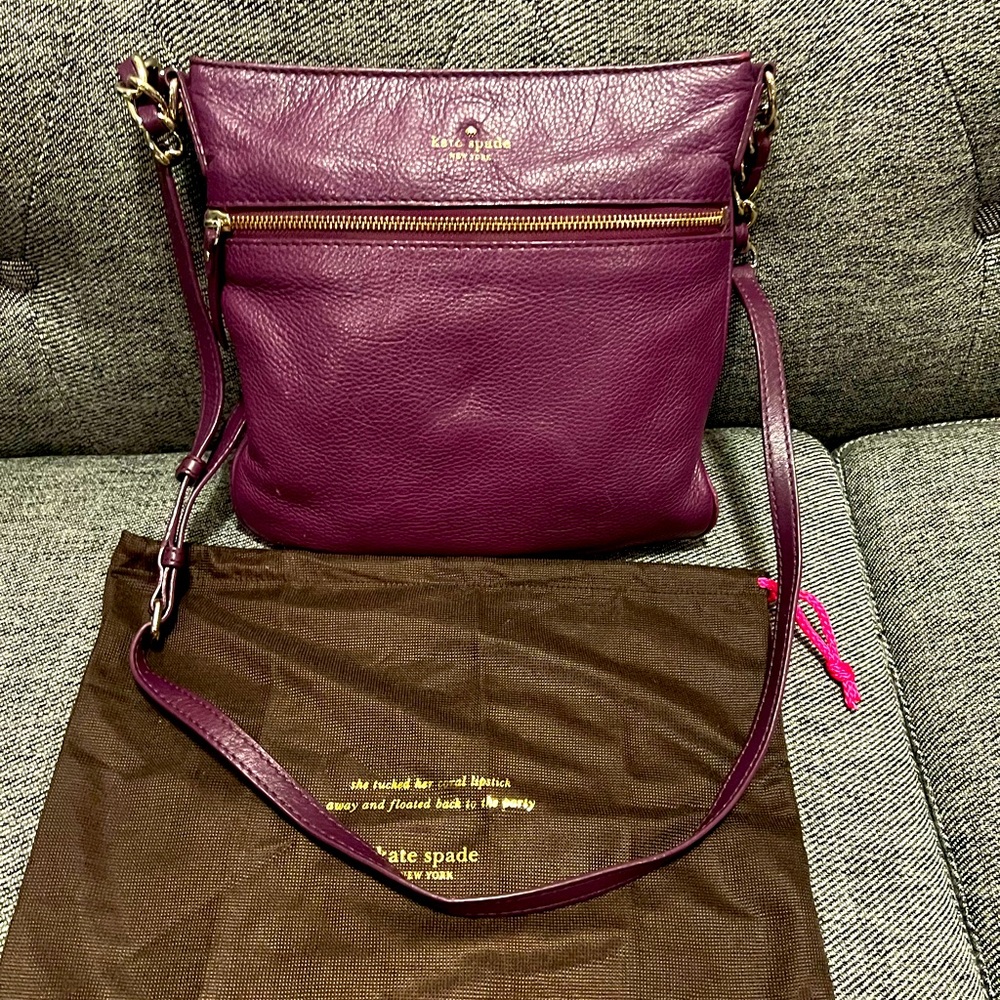 ♠️ Kate Spade Merlot Shoulder Bag with Duster Bag